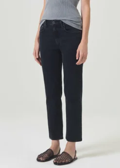 AGOLDE Kye Mid Rise Straight Crop (Stretch) In Pepper Discount