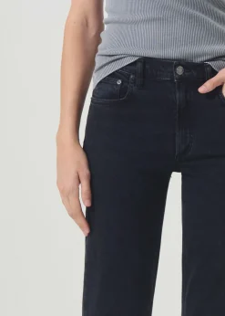 AGOLDE Kye Mid Rise Straight Crop (Stretch) In Pepper Discount