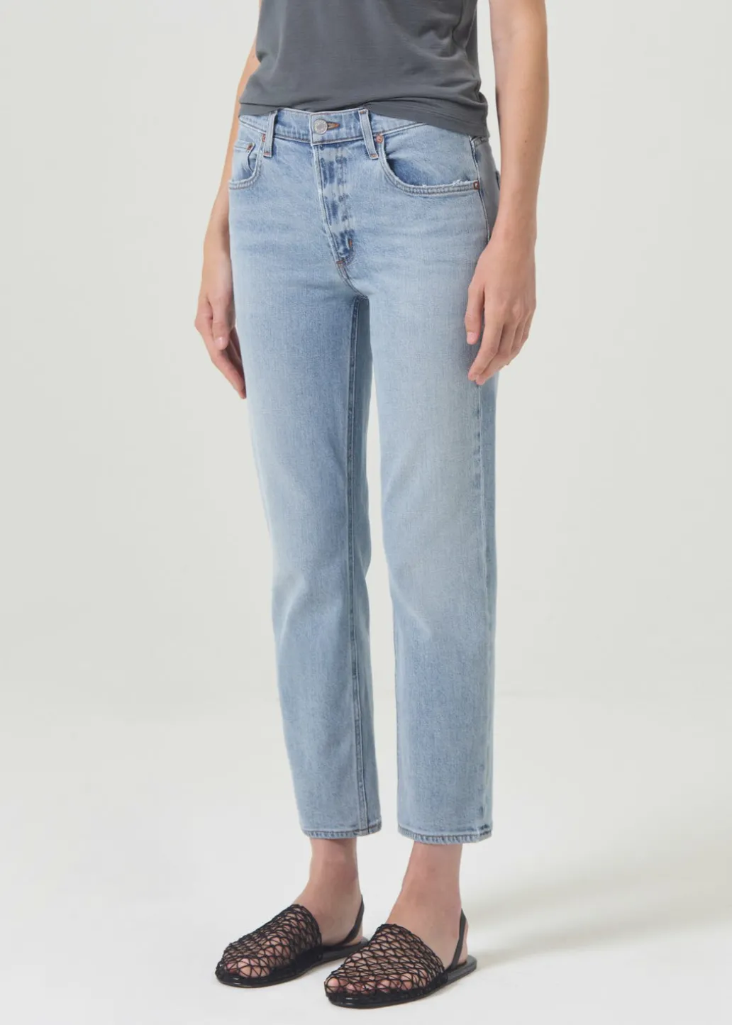 AGOLDE Kye Mid Rise Straight Crop (Stretch) In Diversion Store
