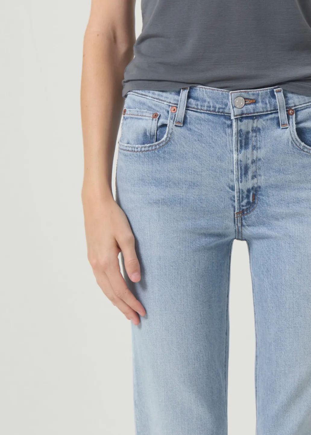 AGOLDE Kye Mid Rise Straight Crop (Stretch) In Diversion Store