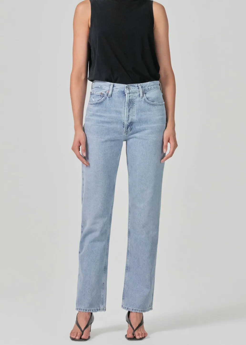AGOLDE Lana Mid Rise Straight In Riptide Best