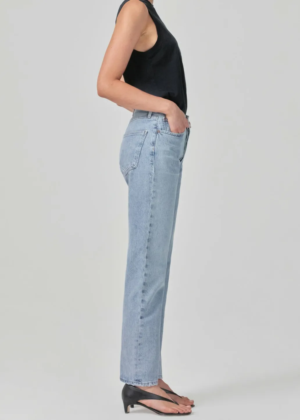 AGOLDE Lana Mid Rise Straight In Riptide Best