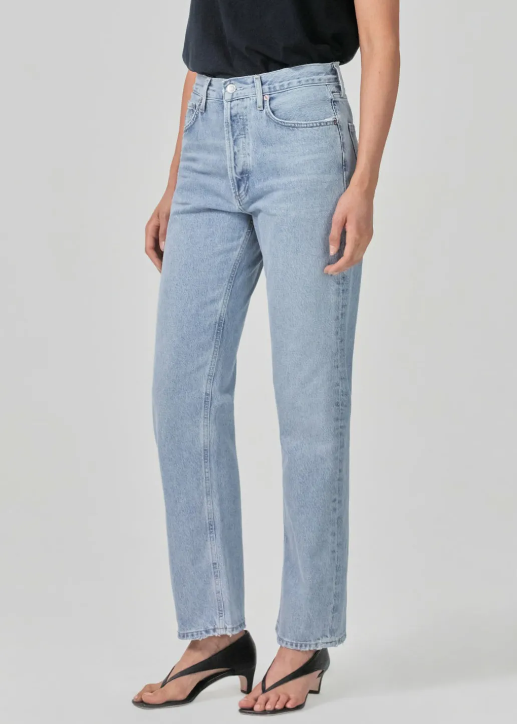 AGOLDE Lana Mid Rise Straight In Riptide Best