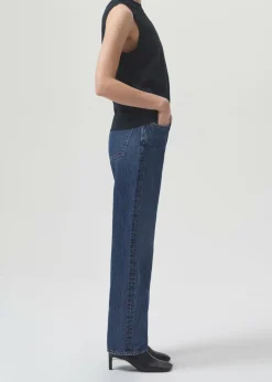AGOLDE Lana Mid Rise Straight In Sphere Shop