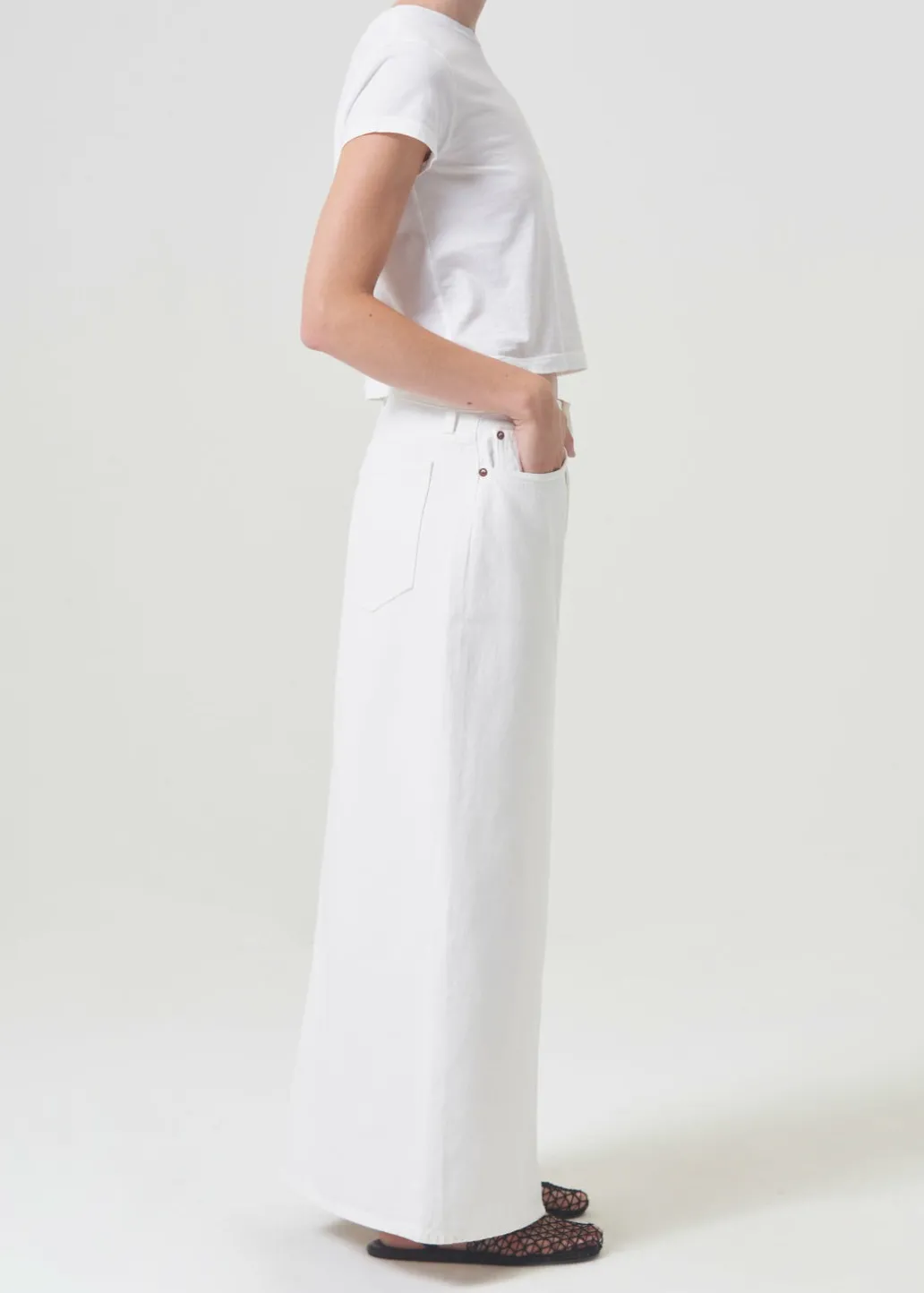 AGOLDE Leif Skirt In Milkshake Cheap