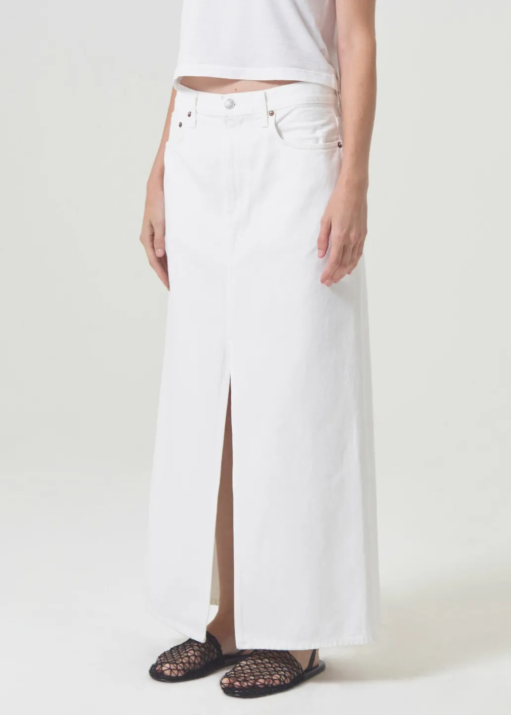 AGOLDE Leif Skirt In Milkshake Cheap