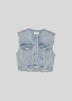AGOLDE Leo Vest In Fray New