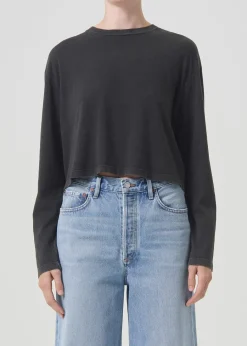 AGOLDE Mason Crop Tee In Fracture Sale