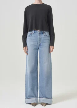 AGOLDE Mason Crop Tee In Fracture Sale