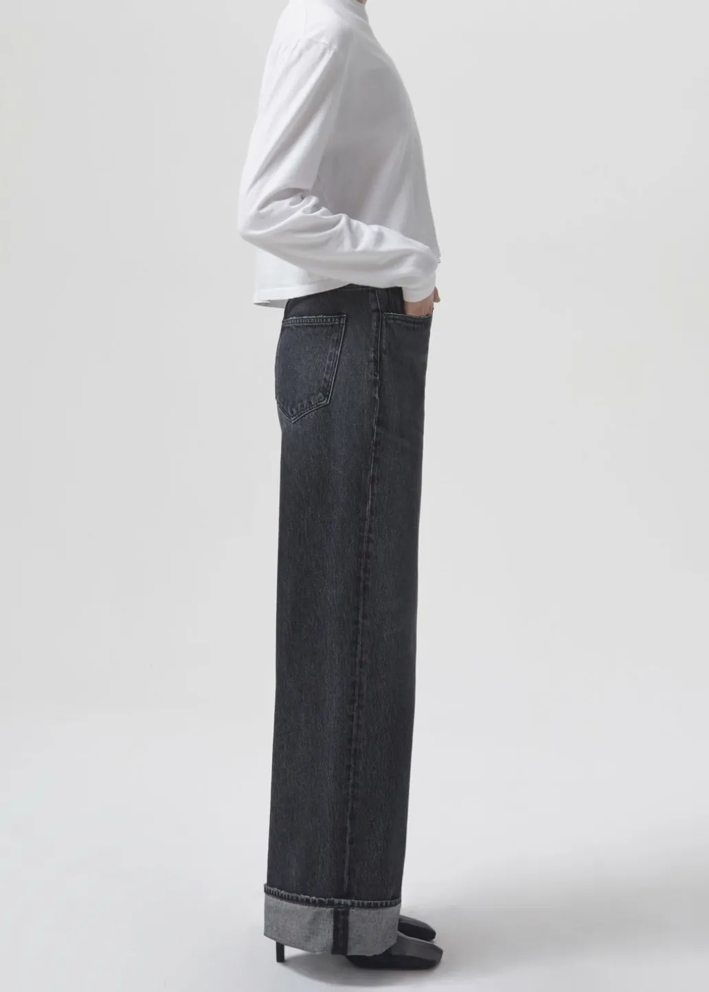 AGOLDE Mason Crop Tee In White Hot