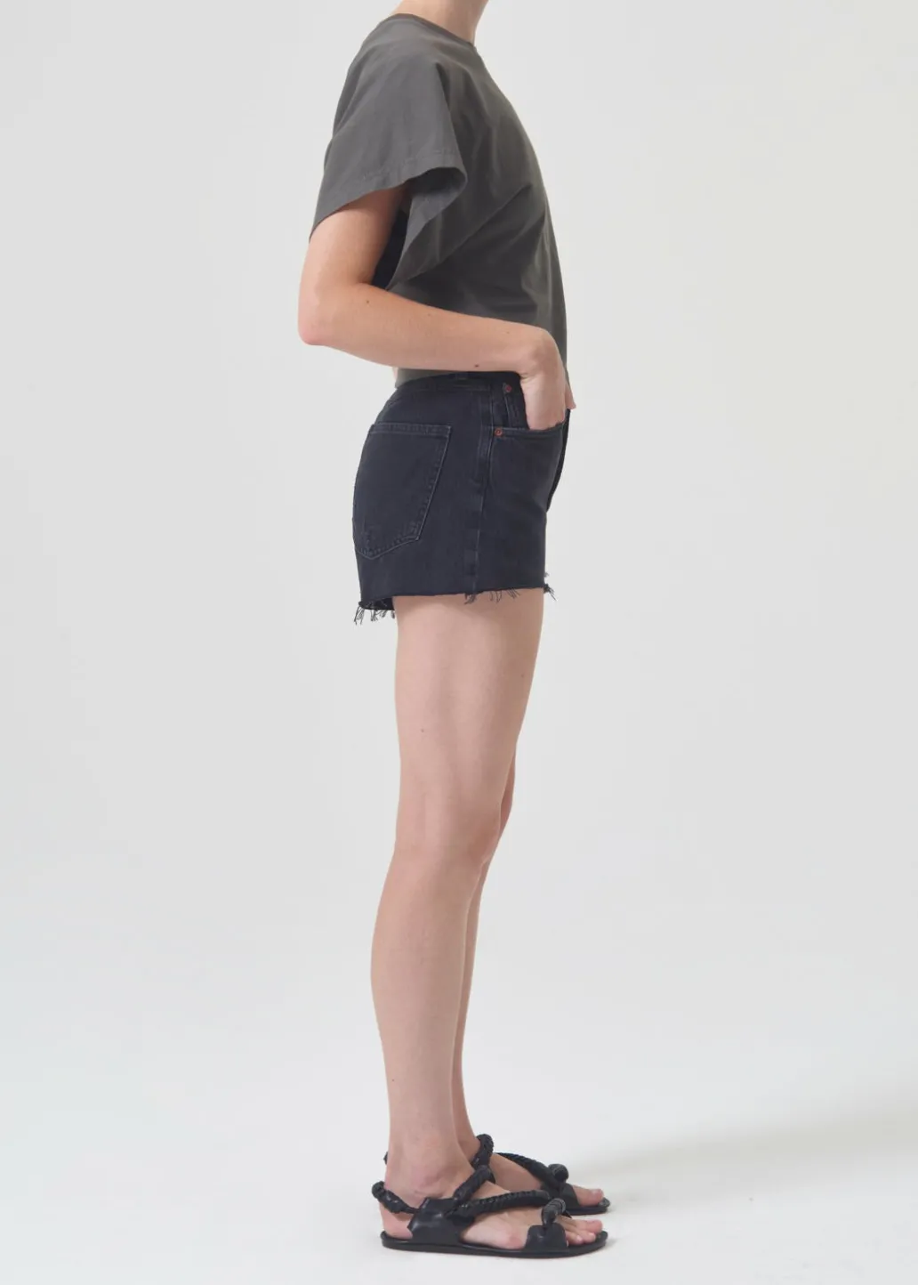 AGOLDE Mila Vintage High Rise Short In Slow Burn Online