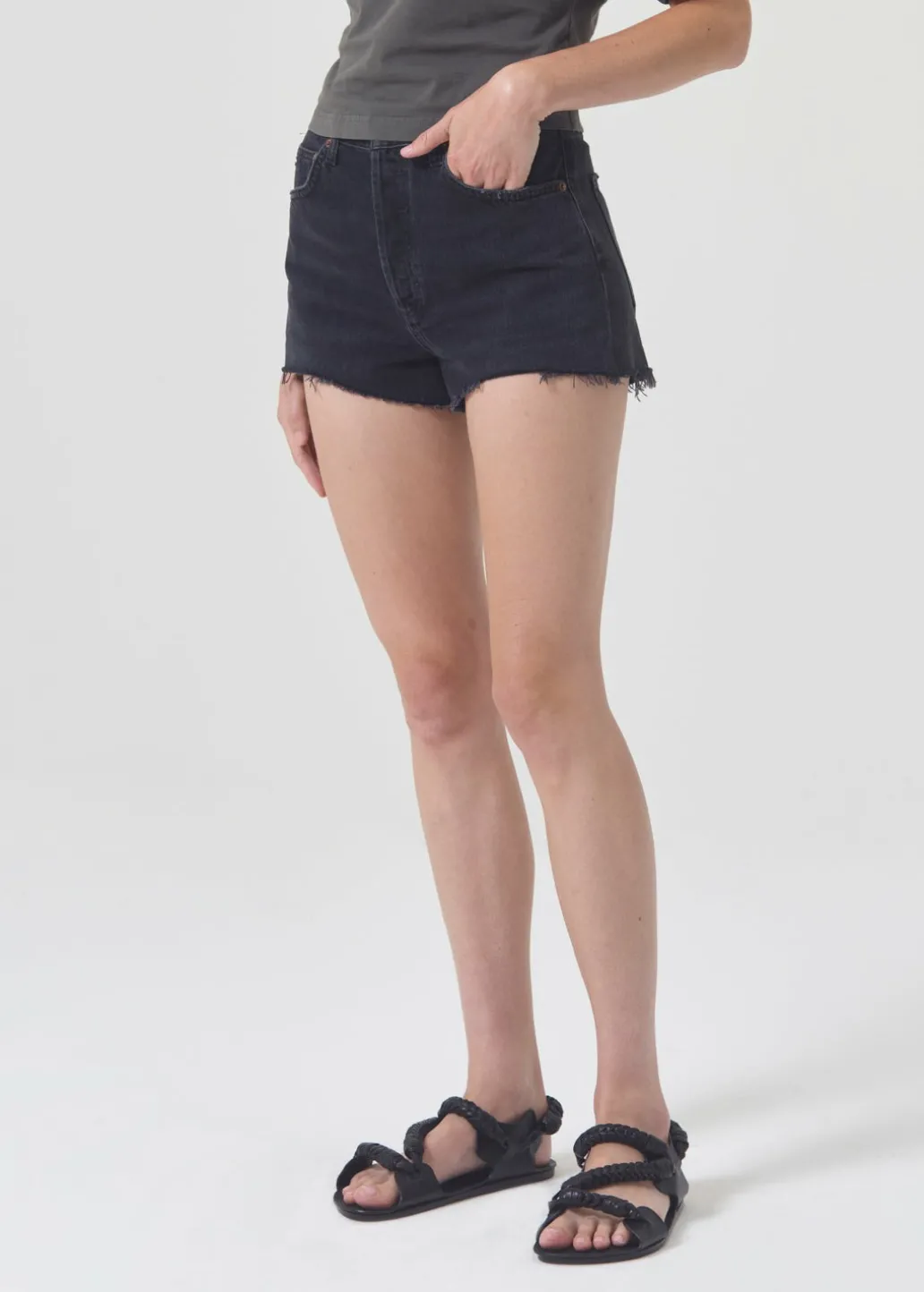 AGOLDE Mila Vintage High Rise Short In Slow Burn Online