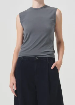 AGOLDE Nikita Tee In Gravel Shop