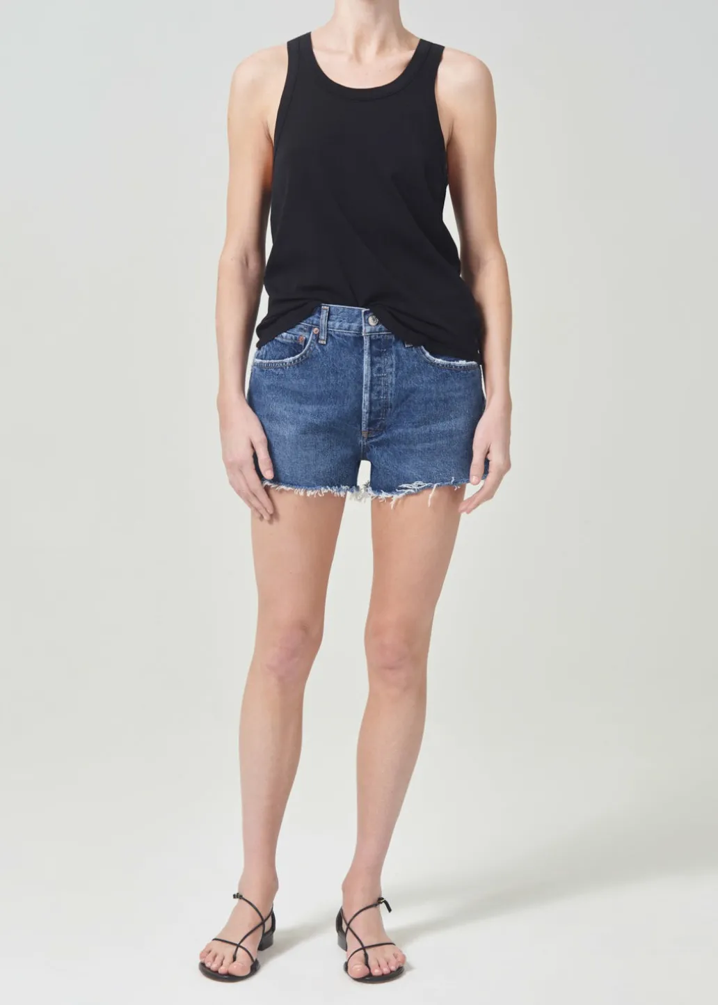 AGOLDE Parker Vintage Cut Off Short (With Slit) In Caution Shop