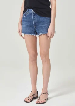 AGOLDE Parker Vintage Cut Off Short (With Slit) In Caution Shop