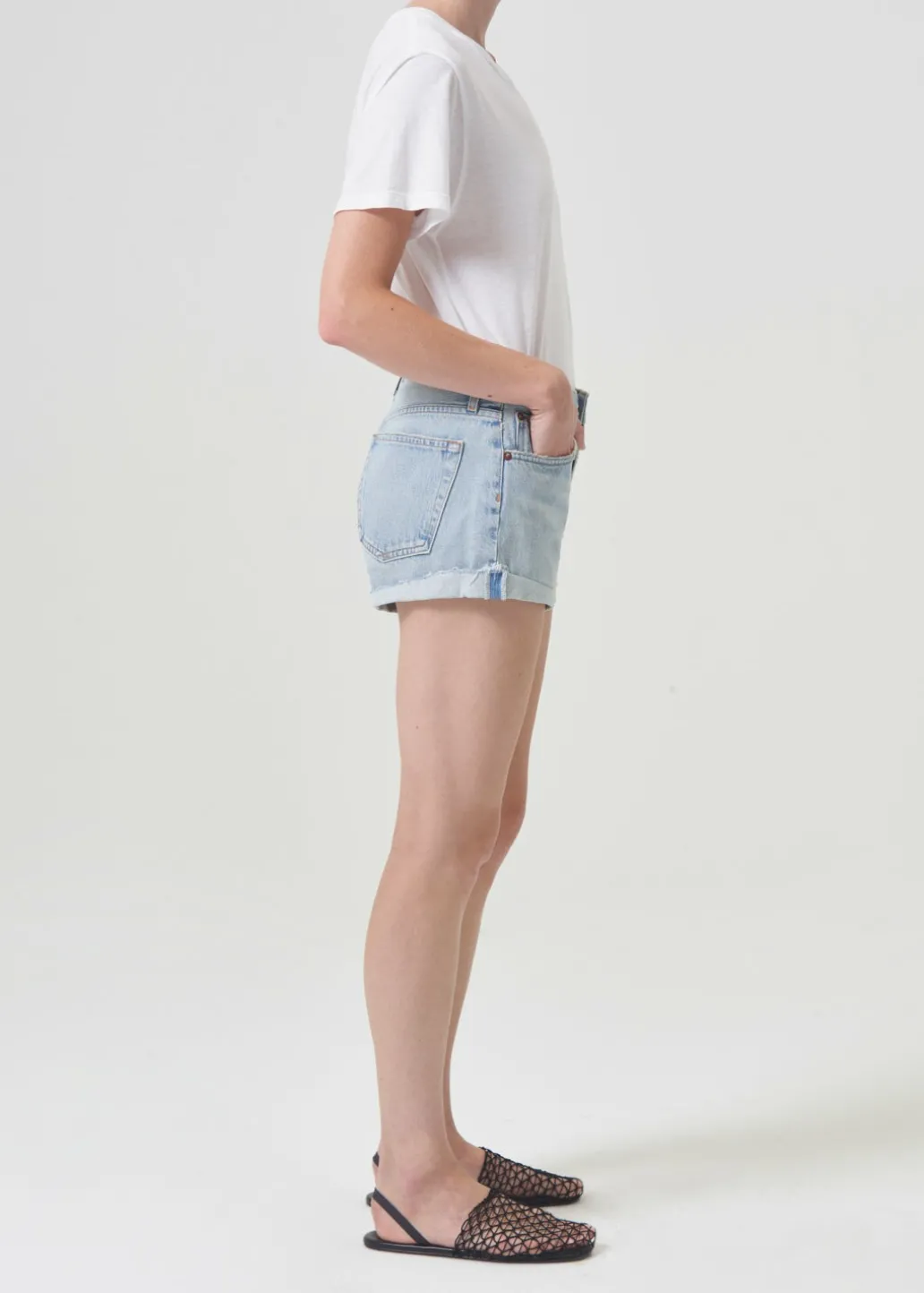 AGOLDE Parker Vintage Rolled Short In Farewell New