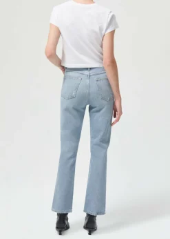 AGOLDE Pinch Waist Kick Flare In Riptide Hot