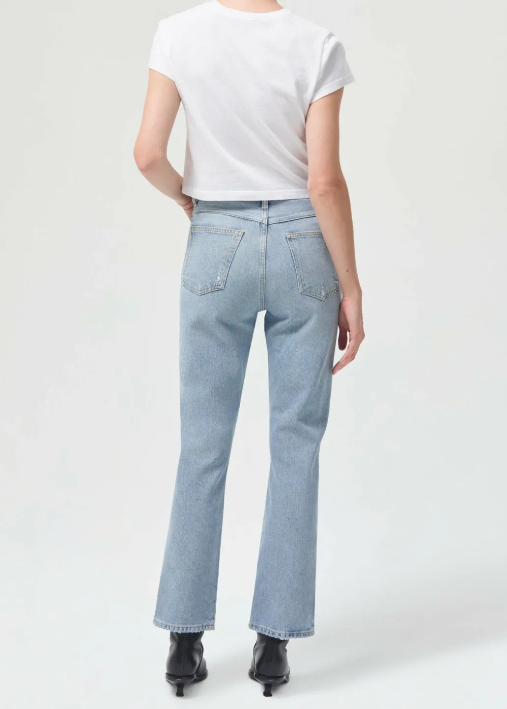 AGOLDE Pinch Waist Kick Flare In Riptide Hot
