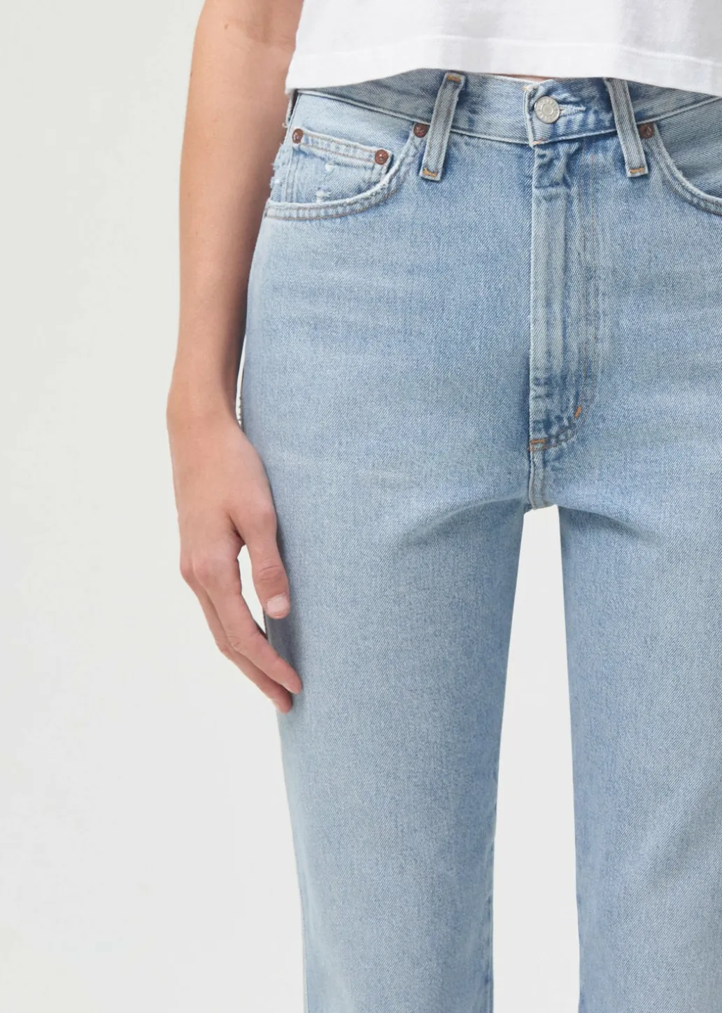 AGOLDE Pinch Waist Kick Flare In Riptide Hot