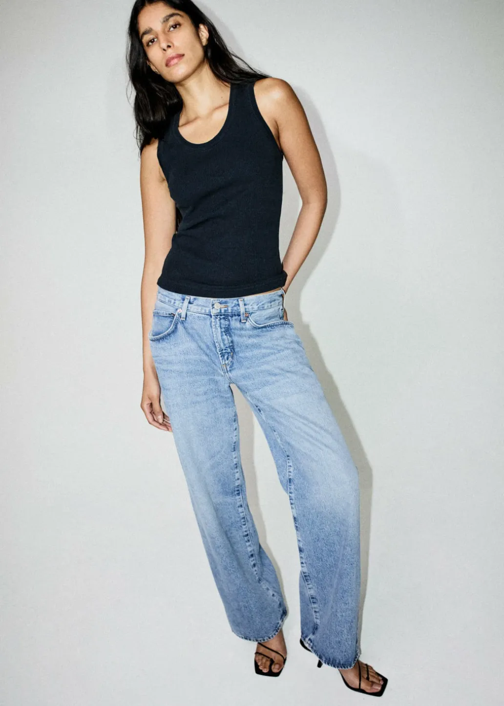 AGOLDE Poppy Tank In Black Cheap