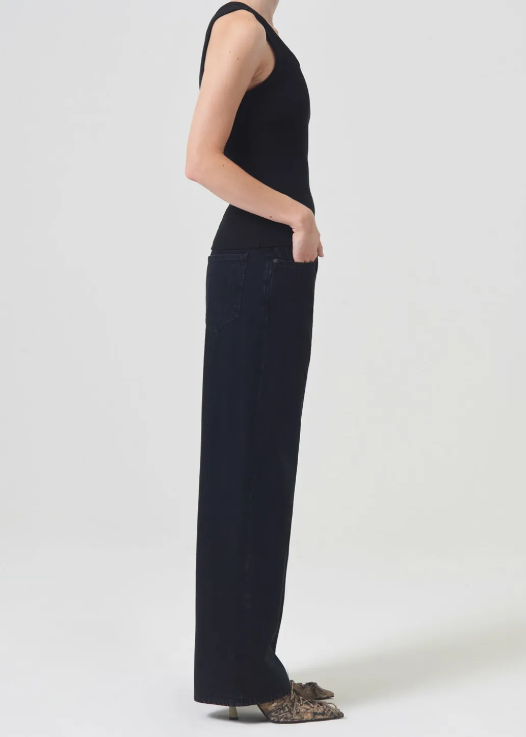 AGOLDE Poppy Tank In Black Cheap