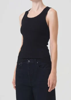 AGOLDE Poppy Tank In Black Cheap