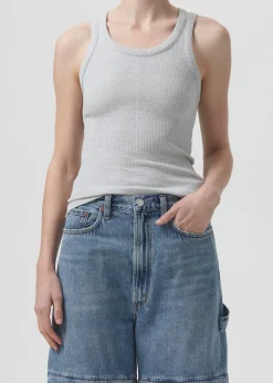 AGOLDE Poppy Tank In Grey Heather Shop