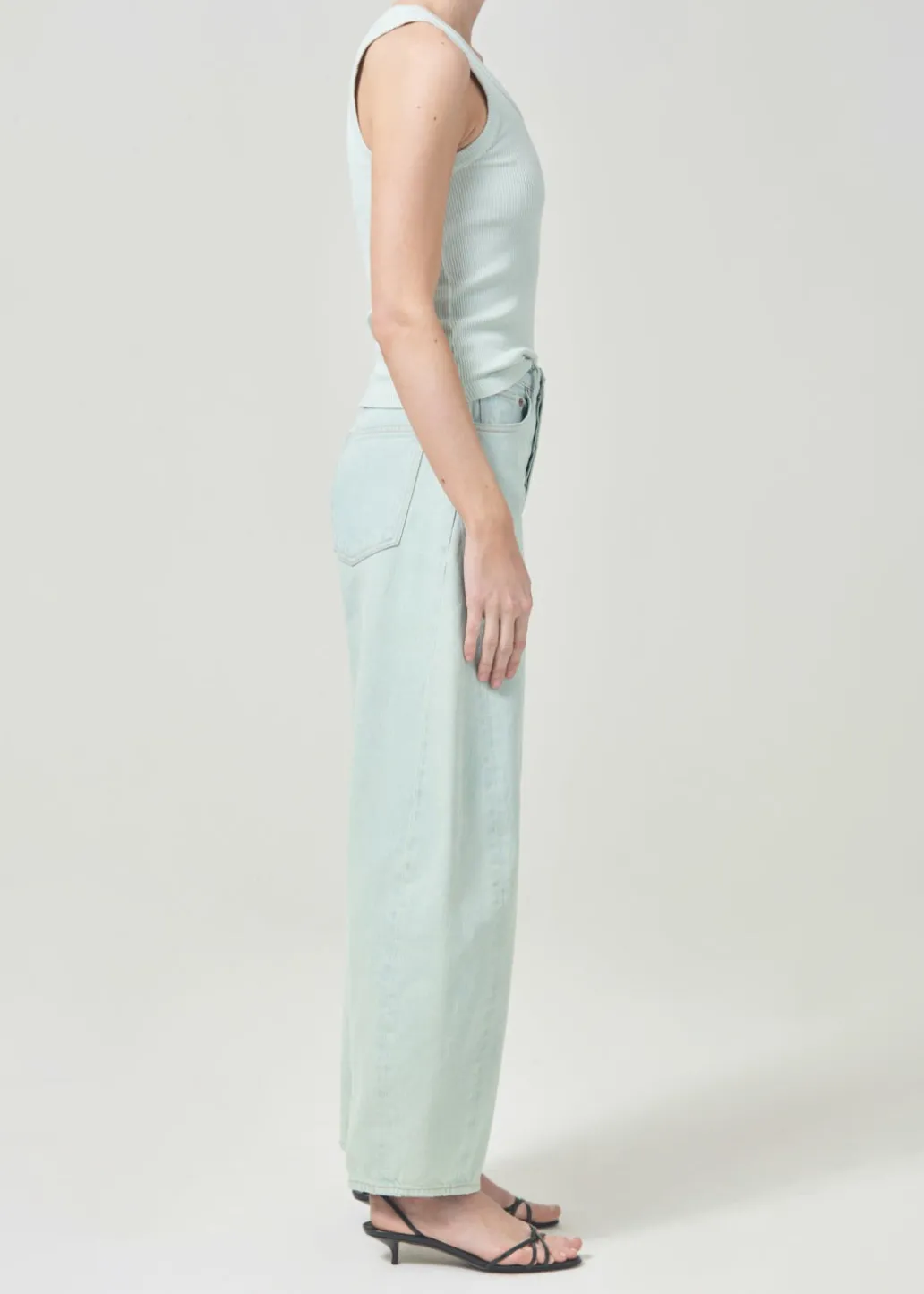 AGOLDE Poppy Tank In Mint Clearance