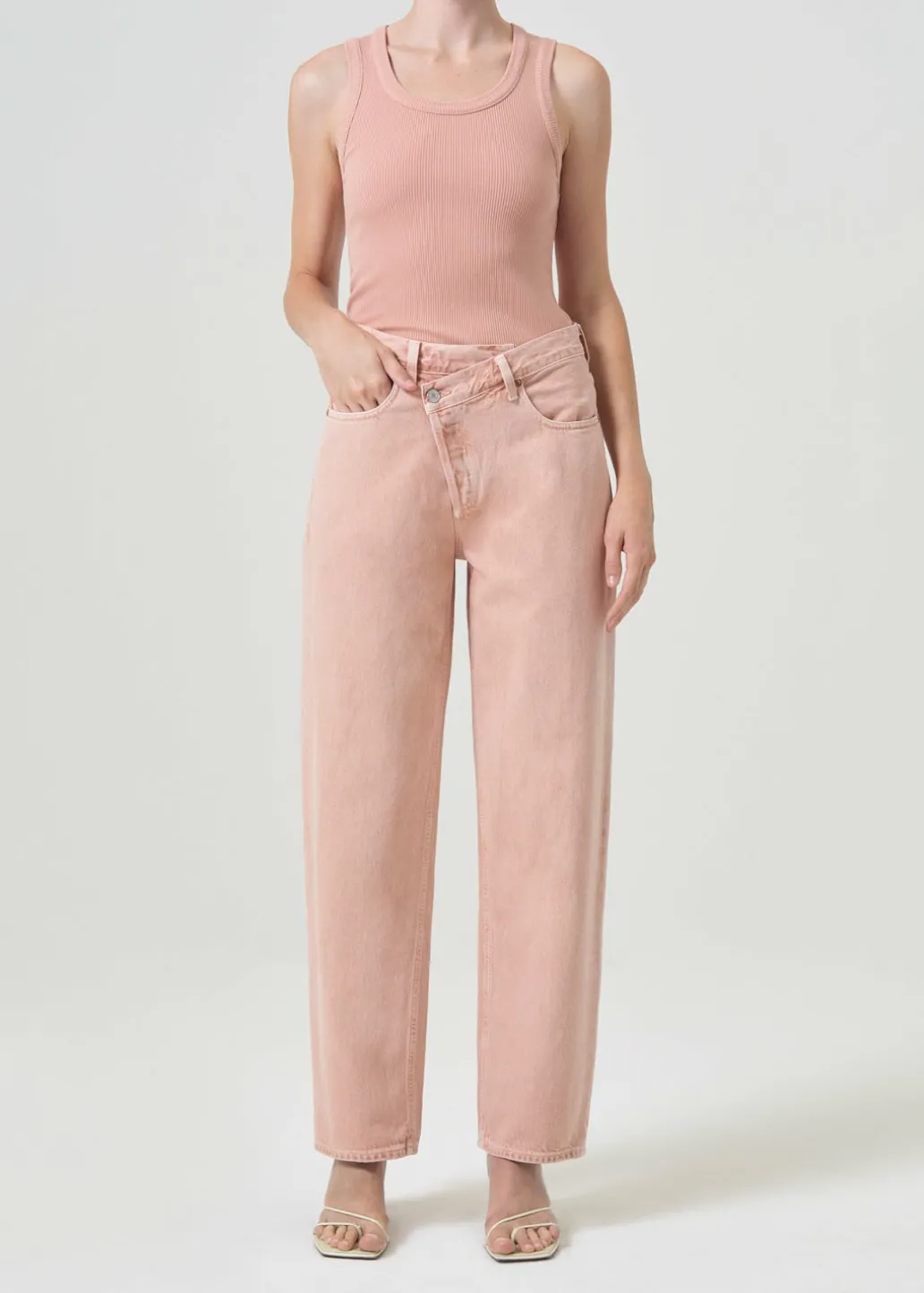 AGOLDE Poppy Tank In Pink Salt Flash Sale