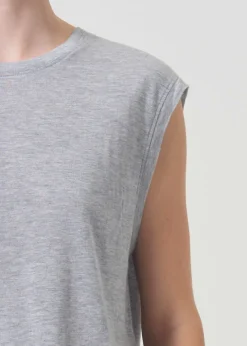 AGOLDE Raya Muscle Tee In Grey Heather New