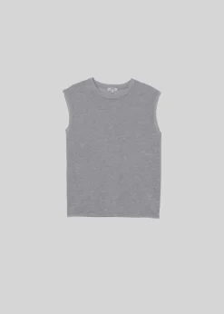 AGOLDE Raya Muscle Tee In Grey Heather New