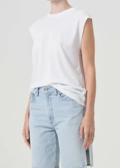 AGOLDE Raya Muscle Tee In White Discount