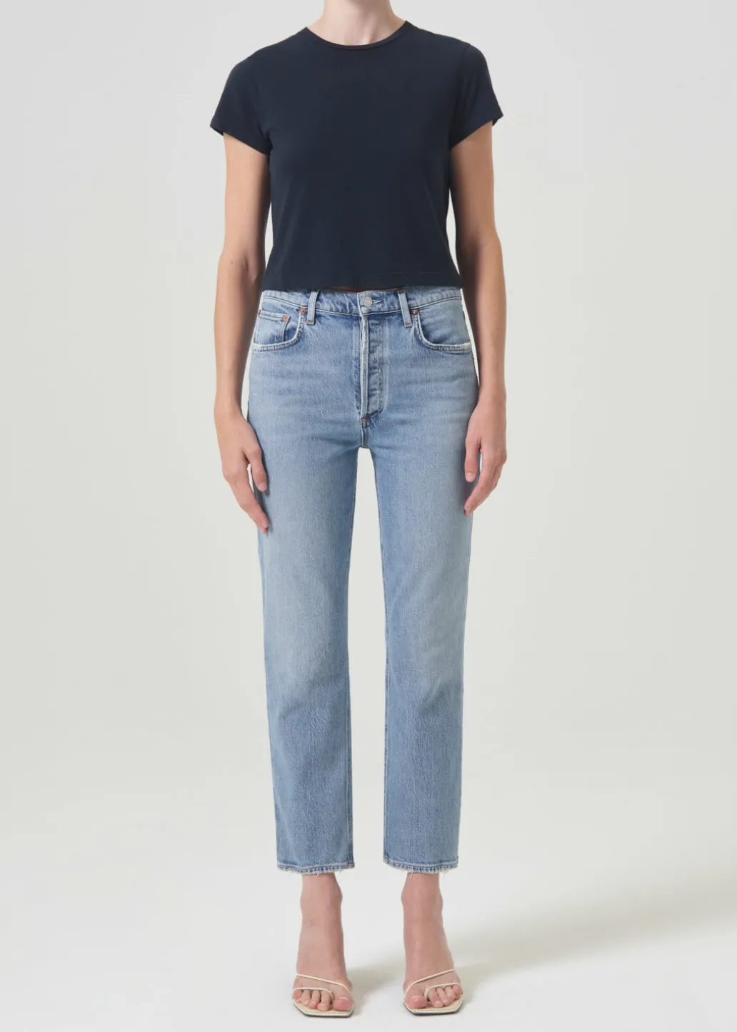 AGOLDE Riley High Rise Straight Crop (Stretch) In Hassle Store