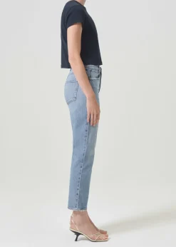 AGOLDE Riley High Rise Straight Crop (Stretch) In Hassle Store