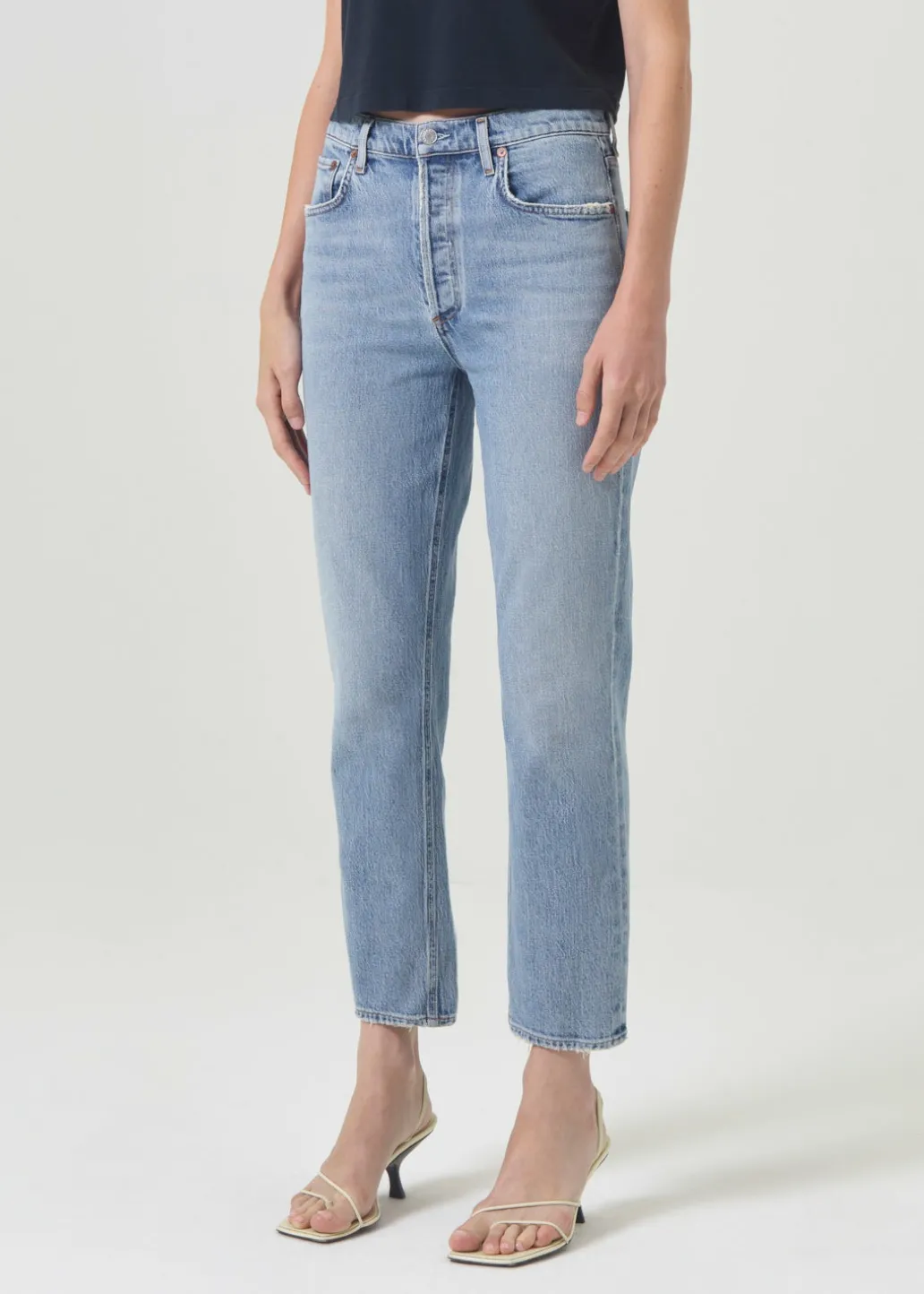 AGOLDE Riley High Rise Straight Crop (Stretch) In Hassle Store