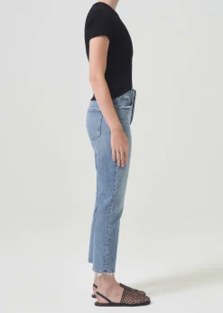 AGOLDE Riley High Rise Straight Crop In Quiver Best