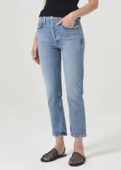 AGOLDE Riley High Rise Straight Crop In Quiver Best