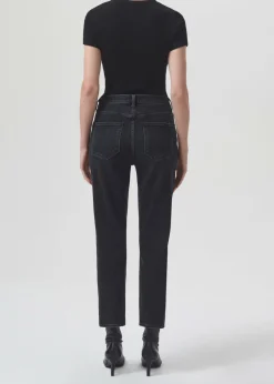 AGOLDE Riley High Rise Straight Crop (Stretch) In Panoramic New