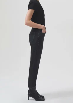 AGOLDE Riley High Rise Straight Crop (Stretch) In Panoramic New