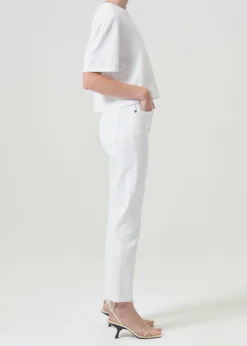 AGOLDE Riley High Rise Straight Crop (Stretch) In Sour Cream Best Sale