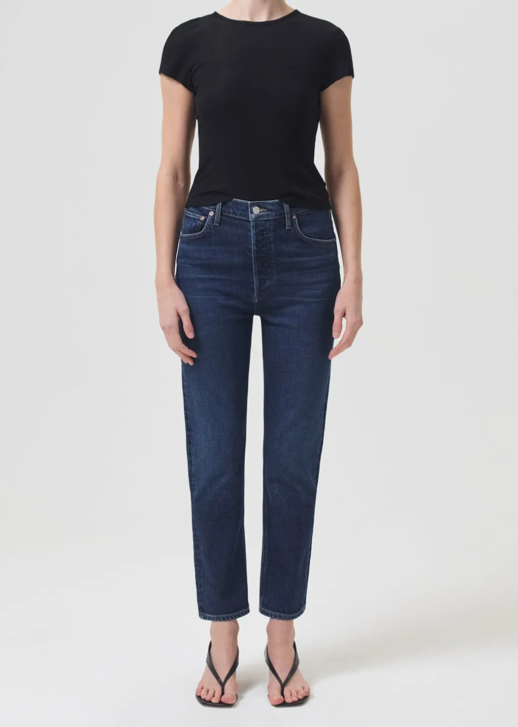 AGOLDE Riley High Rise Straight Crop (Stretch) In Divided Store