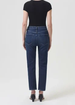 AGOLDE Riley High Rise Straight Crop (Stretch) In Divided Store