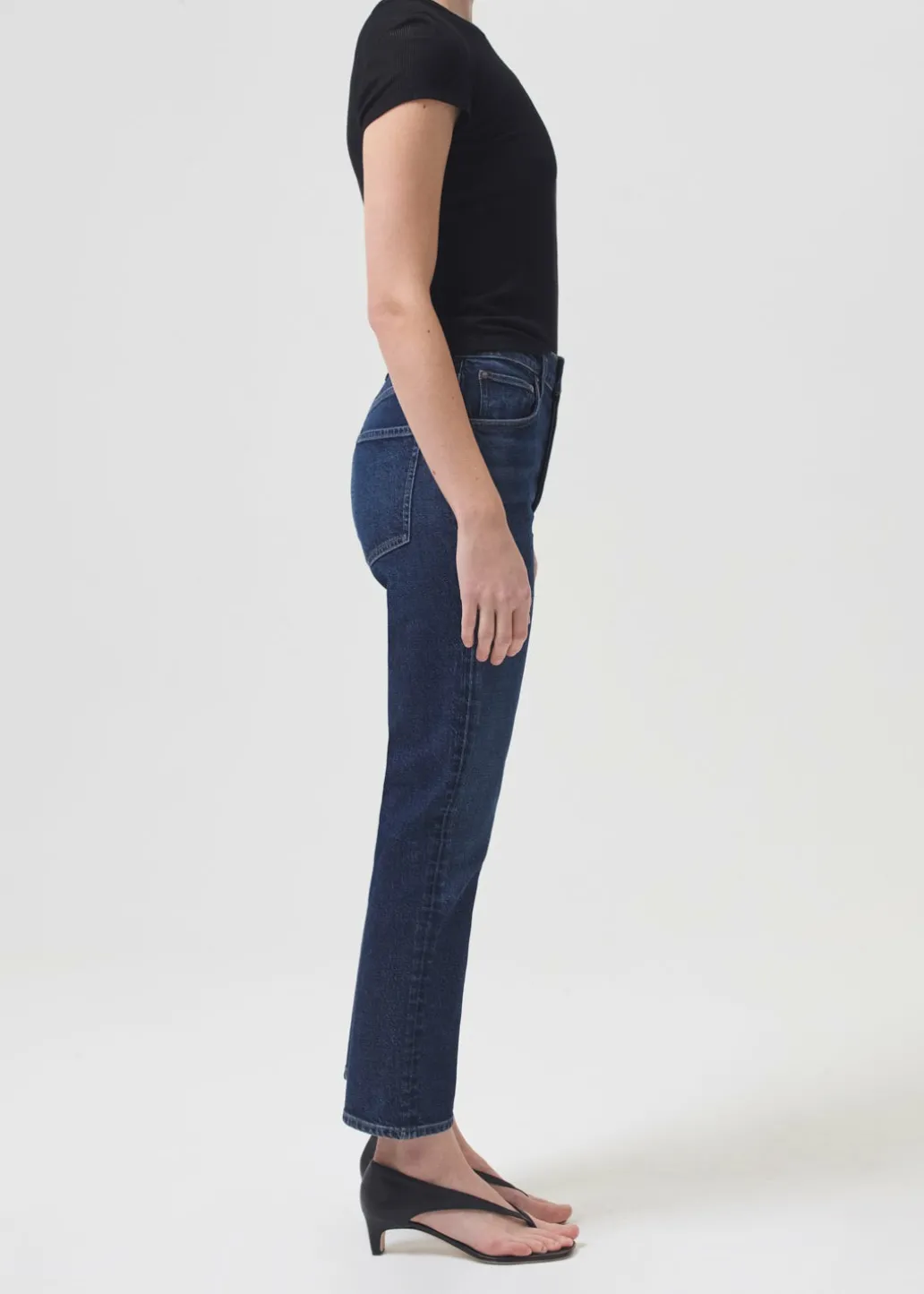 AGOLDE Riley High Rise Straight Crop (Stretch) In Divided Store