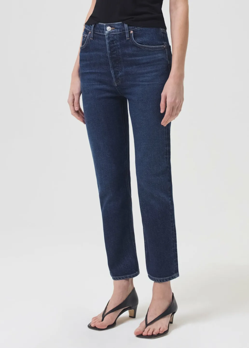 AGOLDE Riley High Rise Straight Crop (Stretch) In Divided Store