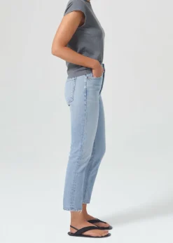 AGOLDE Riley High Rise Straight Crop (Stretch) In Dynamic New