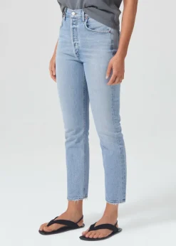 AGOLDE Riley High Rise Straight Crop (Stretch) In Dynamic New
