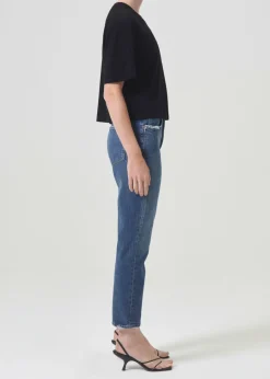 AGOLDE Riley High Rise Straight Crop (Stretch) In Pose Cheap