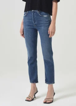 AGOLDE Riley High Rise Straight Crop (Stretch) In Pose Cheap