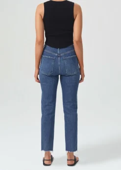 AGOLDE Riley High Rise Straight Crop (Stretch) In Escape Shop