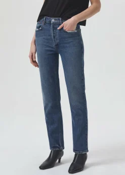 AGOLDE Riley Long High Rise Straight (Stretch) In Pose Discount